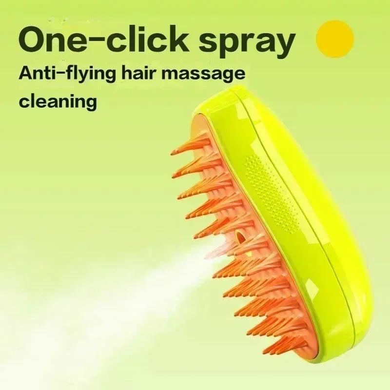 Stress-Free Pet Grooming Steam Brush