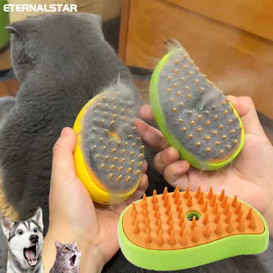 Stress-Free Pet Grooming Steam Brush