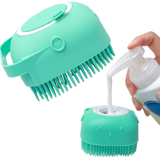 Soft Silicone Pet Shampoo Brush.