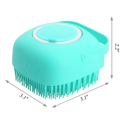 Soft Silicone Pet Shampoo Brush.