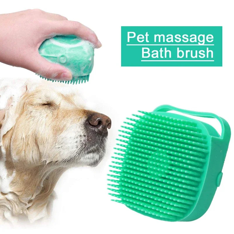 Soft Silicone Pet Shampoo Brush.